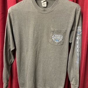 Harley-Davidson-Hartford Wisconsin, Long Sleeve, Grey shirt,‎ Size: Large